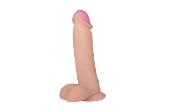 Телесный фаллоимитатор на присоске BEST COCK 7 - 20 см.