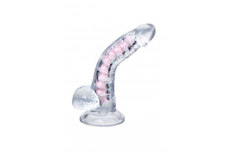 Прозрачный гибкий фаллоимитатор Paret - 18 см.