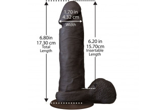 Реалистичный фаллоимитатор The Realistic Cock ULTRASKYN 6” - 17,3 см.