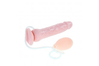 Фаллоимитатор-реалистик с имитацией семяизвержения Eros Fountain - 19,5 см.