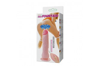 Фаллоимитатор-реалистик с имитацией семяизвержения Eros Fountain - 19,5 см.