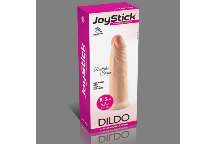 Телесный фаллоимитатор JoyStick на присоске - 16,3 см.