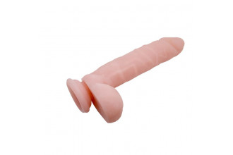 Телесный фаллоимитатор с присоской Super Dildo - 21 см.