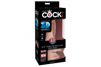 Телесный фаллоимитатор на присоске 6,5 Triple Density Cock - 20,3 см.