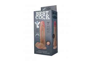 Телесный фаллоимитатор на присоске F&F BEST COCK 7 - 20 см.