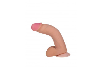 Телесный фаллоимитатор на присоске F&F BEST COCK 7 - 20 см.