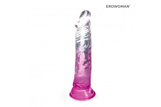 Розовый гибкий фаллоимитатор - 20,5 см.