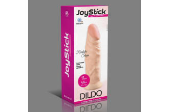 Телесный фаллоимитатор JoyStick на присоске - 17 см.