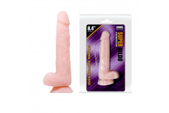 Телесный фаллоимитатор на присоске Super Dildo - 21,5 см.