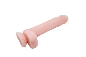 Телесный фаллоимитатор на присоске Super Dildo - 21,5 см.