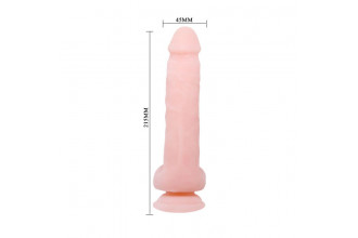 Телесный фаллоимитатор на присоске Super Dildo - 21,5 см.