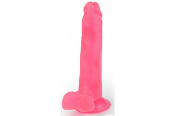 Розовый фаллоимитатор-реалистик на присоске - 16,5 см.