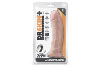 Телесный фаллоимитатор 8-Inch Thick Posable Dildo - 20,3 см.