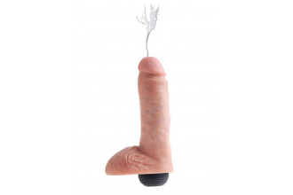 Реалистичный фаллоимитатор с эффектом семяизвержения Squirting Cock with Balls - 20,3 см.