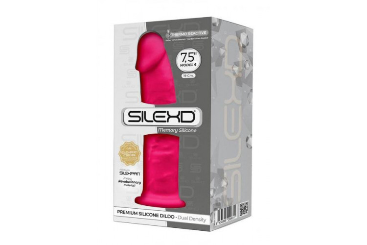 Розовый фаллоимитатор SILEXD Model 4 - 19 см.