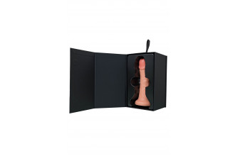 Телесный реалистичный фаллоимитатор RealStick CALIBER - 20 см.