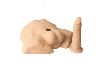 Телесный мужской полуторс с фаллоимитатором SILEXD Apollo S 7