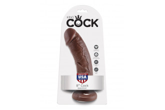Коричневый фаллоимитатор 8 Cock - 20,3 см.