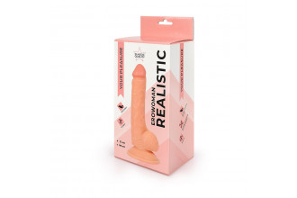 Реалистичный телесный фаллоимитатор Erowoman - 19,5 см.