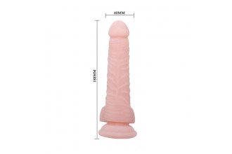 Телесный фаллоимитатор с присоской Super Dildo - 18,8 см.
