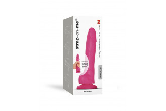 Розовый фаллоимитатор Strap-On-Me Sliding Skin Realistic Dildo size M