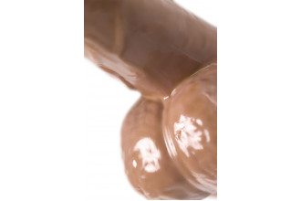 Коричневый фаллоимитатор-реалистик Delion - 20,5 см.