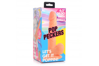 Телесный фаллоимитатор 6.5 Dildo with Balls - 19 см.