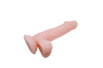 Телесный фаллоимитатор на присоске Super Dildo - 16,5 см.