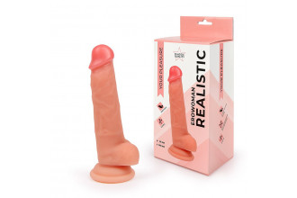 Телесный реалистичный фаллоимитатор на присоске