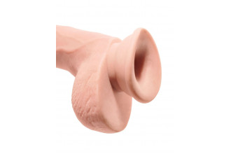 Телесный фаллоимитатор на присоске 9 Triple Density Cock with Balls - 24,1 см.