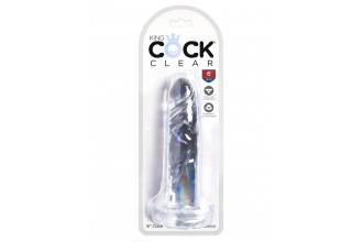 Прозрачный фаллоимитатор King Cock Clear 6 Cock - 18,4 см.