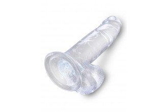 Прозрачный фаллоимитатор 7 Cock with Balls - 20,3 см.
