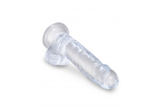 Прозрачный фаллоимитатор 7 Cock with Balls - 20,3 см.