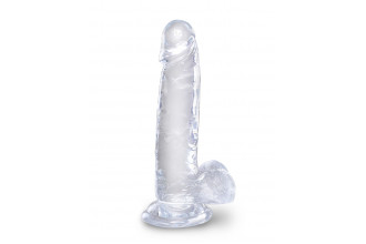 Прозрачный фаллоимитатор 7 Cock with Balls - 20,3 см.