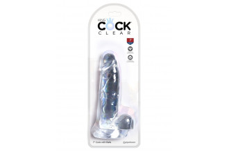 Прозрачный фаллоимитатор 7 Cock with Balls - 20,3 см.
