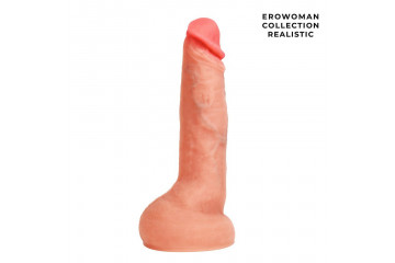 Телесный фаллоимитатор на присоске Сильный