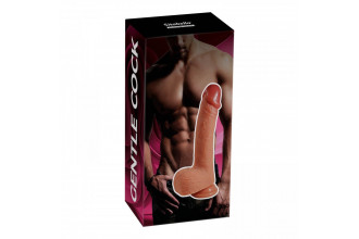 Телесный силиконовый фаллоимитатор Gentle Cock - 21,5 см.