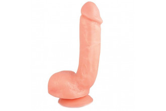 Реалистичный фаллоимитатор с присоской X5 HARD ON BEIGE - 22,2 см.