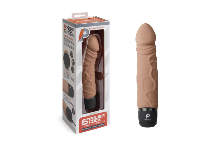 Кофейный вибратор-реалистик 6.5 Girthy Realistic Vibrator - 19 см.