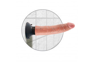 Вибромассажер телесного цвета 7 Vibrating Cock - 20 см.