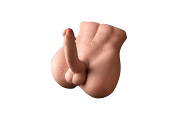 Телесный мужской торс с вибрацией и возвратно-поступательными движениями Bartlett