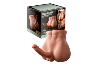 Телесный мужской торс с вибрацией и возвратно-поступательными движениями Bartlett