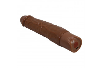 Коричневый реалистичный вибратор Osric - 22,3 см.