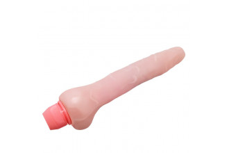 Телесный гнущийся вибратор Sensual Spin - 19,3 см.