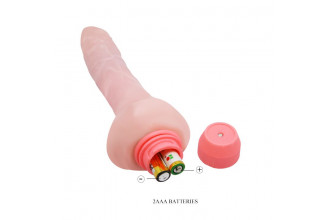 Телесный гнущийся вибратор Sensual Spin - 19,3 см.