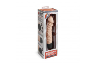 Телесный вибратор-реалистик 6.5 Girthy Realistic Vibrator - 19 см.