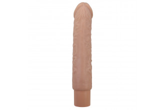 Телесный реалистичный вибратор Rufus - 23,8 см.