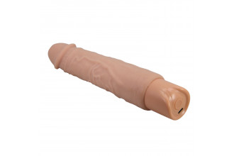 Телесный реалистичный вибратор Rufus - 23,8 см.
