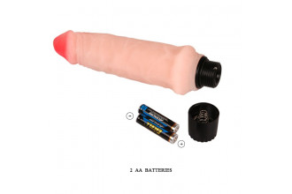 Вибратор телесного цвета Realistic Cock Vibe - 15,5 см.