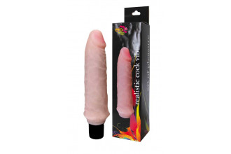 Вибратор телесного цвета Realistic Cock Vibe - 15,5 см.